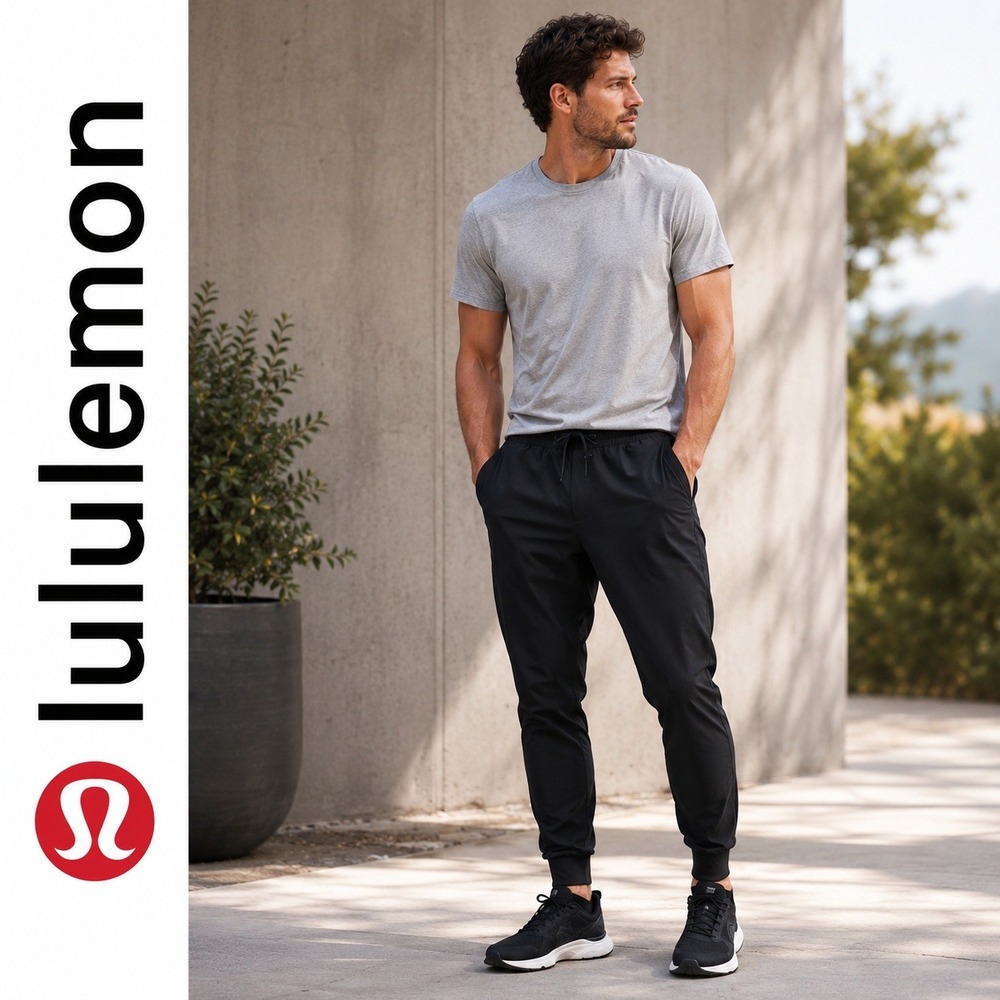 Lululemon ABC Warpstreme Joggers Black Drawstring Athletic Pants Mens L M5A85S